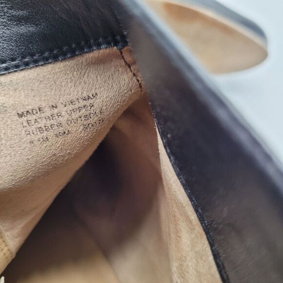 Michael Kors Boots Womens 8.5 Casual Side Zip Ankle Bootie Black Leather Heels - Picture 11 of 11